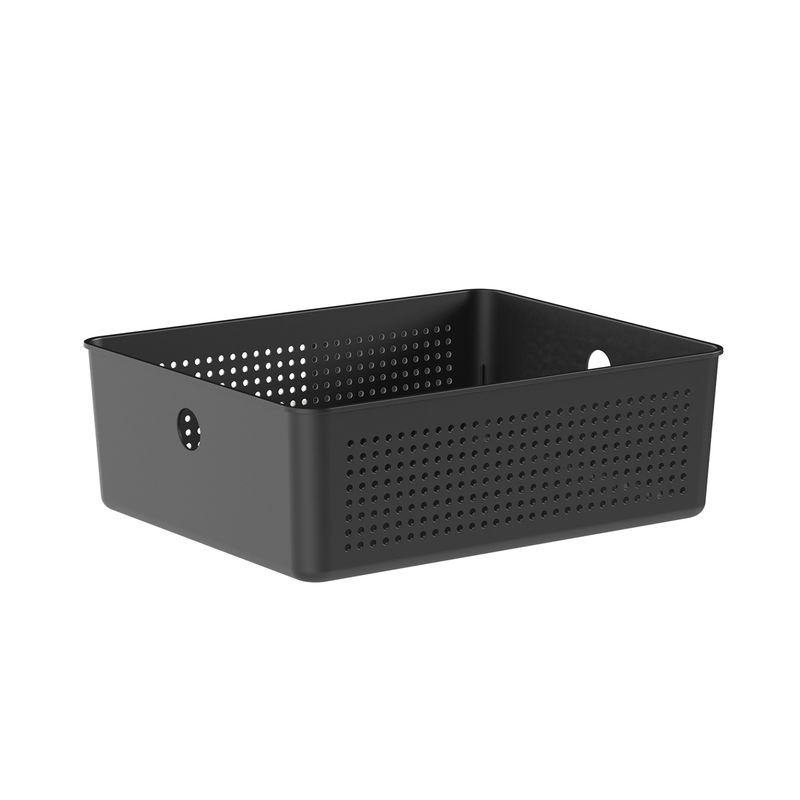 OU - Canasto Organizador 54 Litros Flow Negro - Negro
