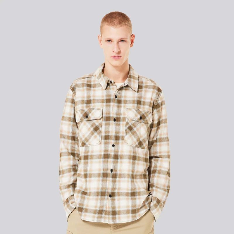 OAKLEY - Camisa Hombre 90s Plaid LS Oakley MistPebbleArmy G Check