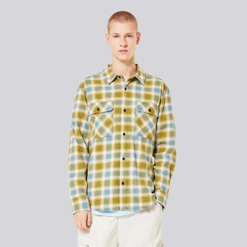 OAKLEY - Camisa Hombre 90s Plaid LS Oakley Pacific/Mist/Sulfid Check