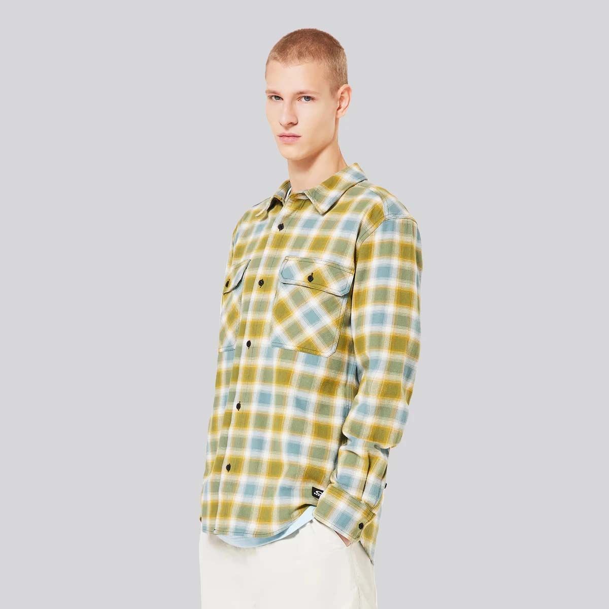 OAKLEY - Camisa Hombre 90s Plaid LS Oakley Pacific/Mist/Sulfid Check