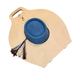 CORRALERO SASTRERIA - Sombrero de Paño Azul Huaso Tradicional Chileno 2040 + Porta Sombrero