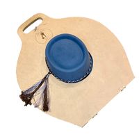 Sombrero de Paño Azul Huaso Tradicional Chileno 2040 + Porta Sombrero