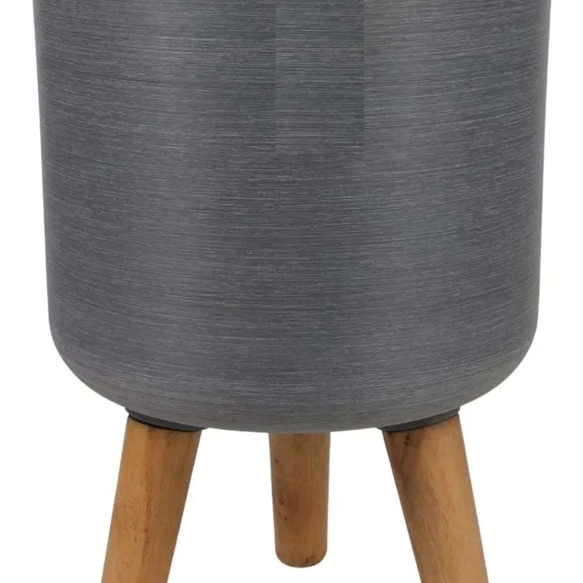 GENERICO - Macetero Patas Madera Gris Claro