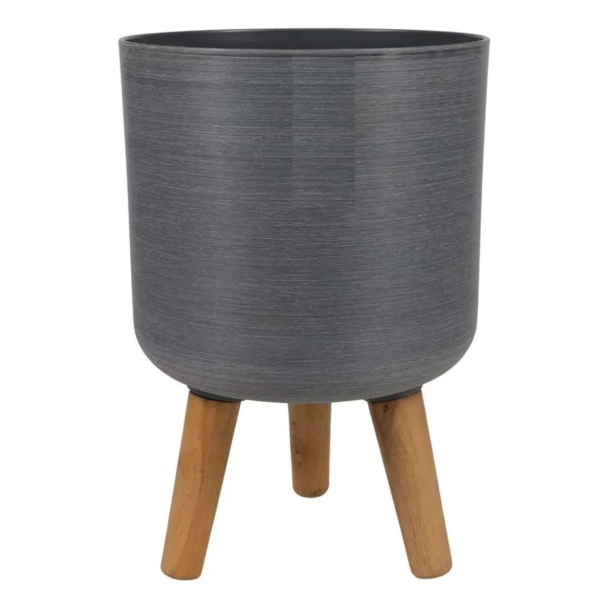 GENERICO - Macetero Patas Madera Gris Claro