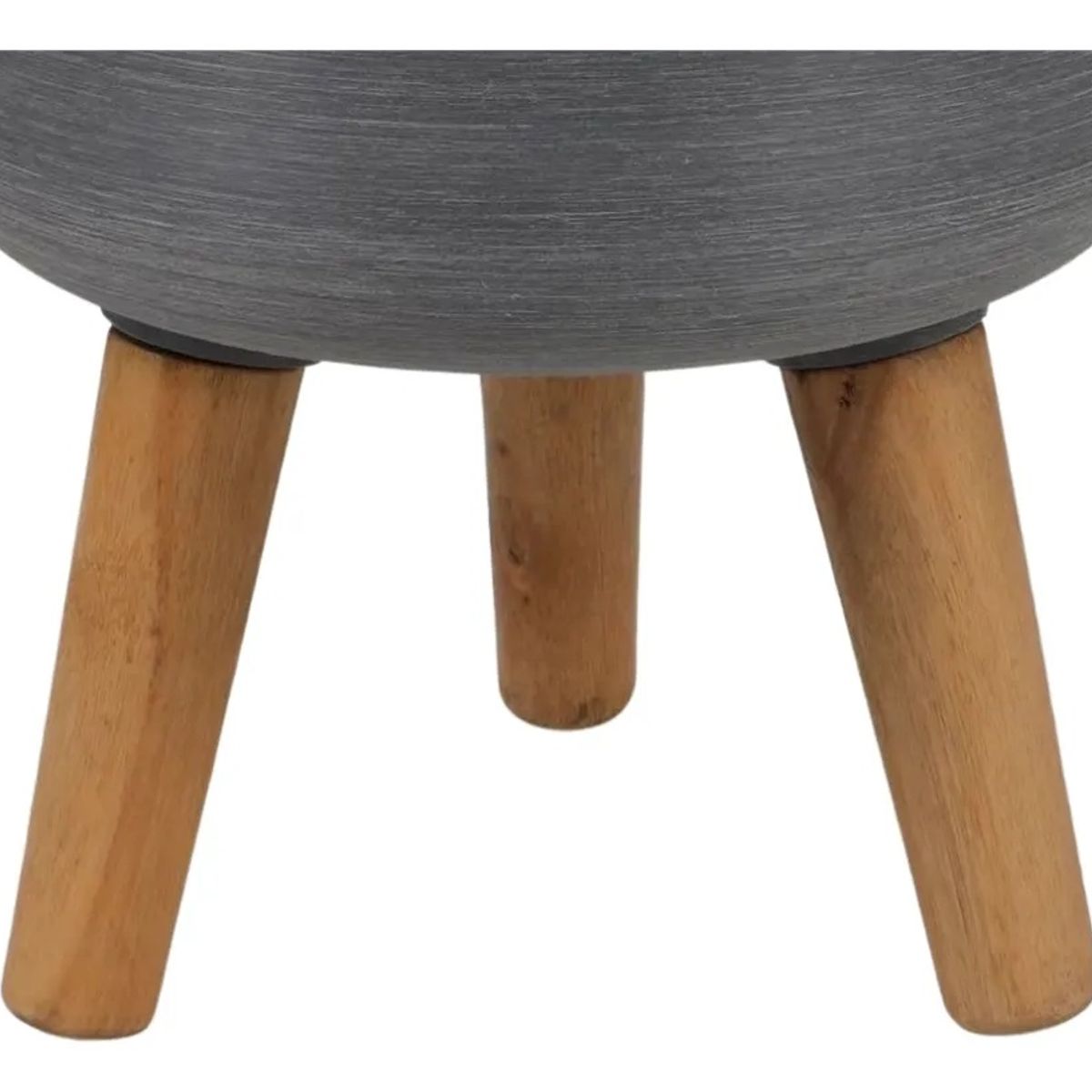 GENERICO - Macetero Patas Madera Gris Claro