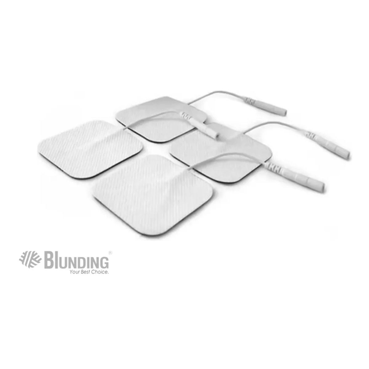 BLUNDING - Pack X4 Electrodos 50x50mm Cubiertos De Gel Electrodos Blunding