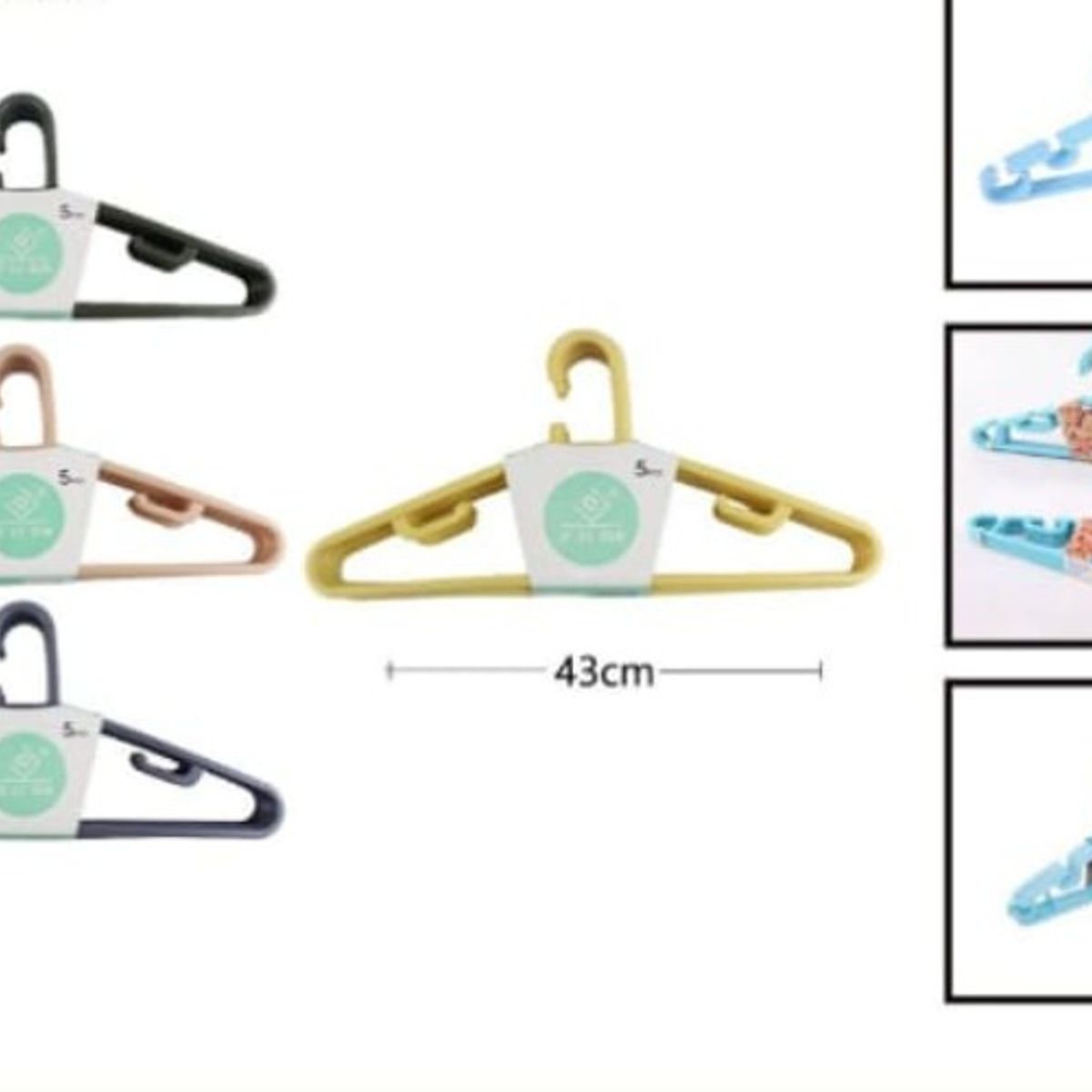 GENERICO - Colgador De Ropa Set 3 Unidades Adulto Plastico