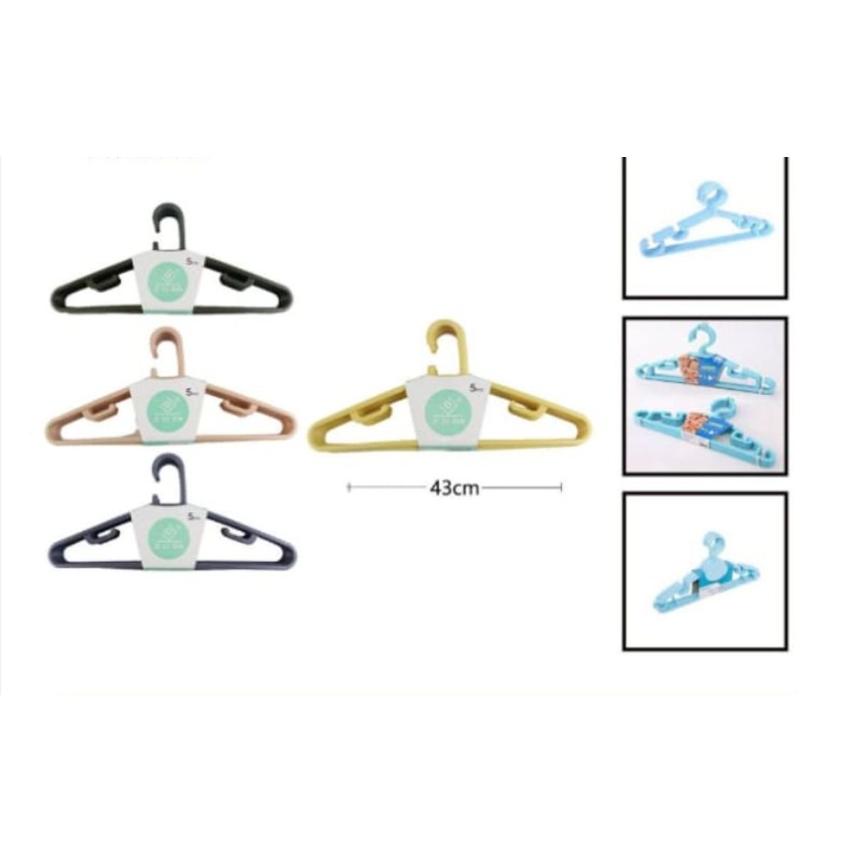 GENERICO - Colgador De Ropa Set 3 Unidades Adulto Plastico