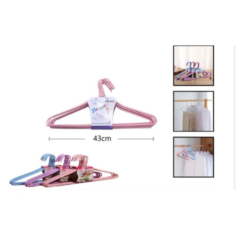 GENERICO - Colgador De Ropa Set 3 Unid Adulto Alambre Hierro 43 Cm