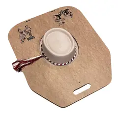 CORRALERO SASTRERIA - Sombrero de Paño Beige Huaso Tradicional Chileno 2040 + Porta Sombrero