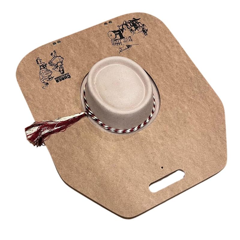 CORRALERO SASTRERIA - Sombrero de Paño Beige Huaso Tradicional Chileno 2040 + Porta Sombrero