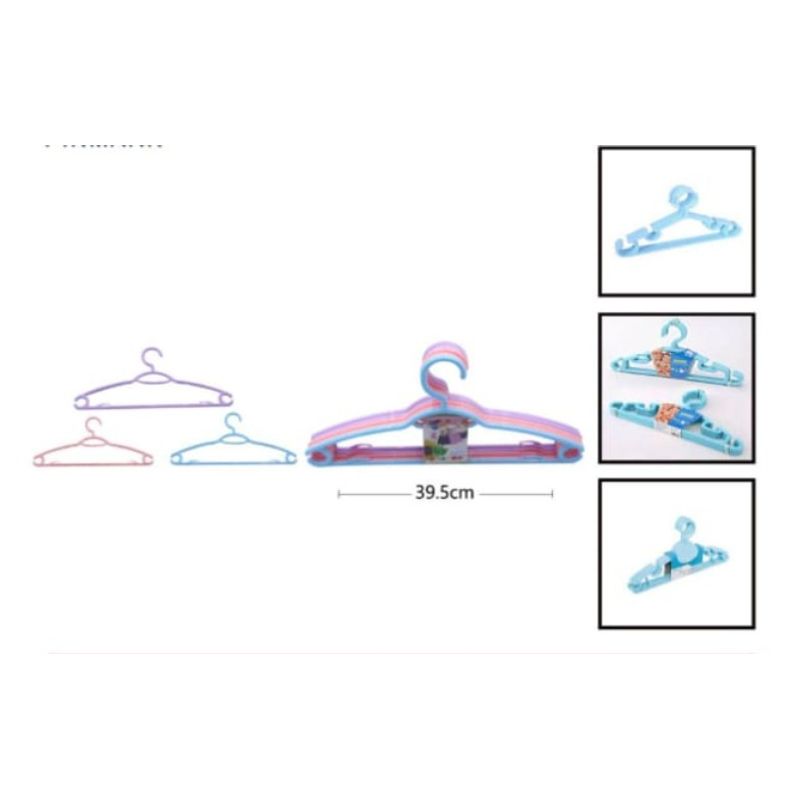 GENERICO - Colgador De Ropa Set 3 Unid Adulto Plastico 39 Cm