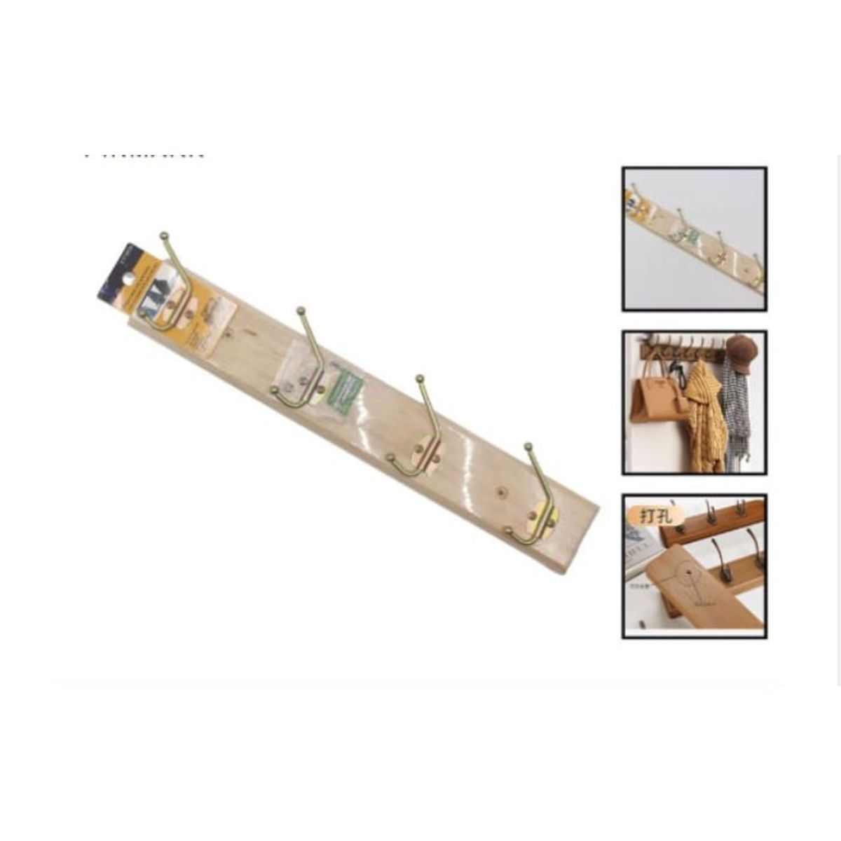 GENERICO - Perchero De 4 Ganchos Para Ropa