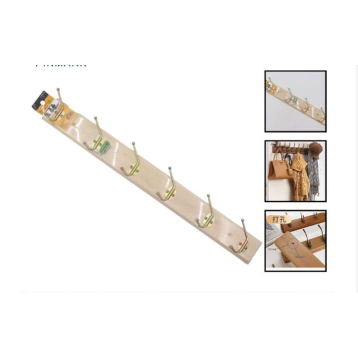 GENERICO - Perchero De 6 Ganchos Para Ropa