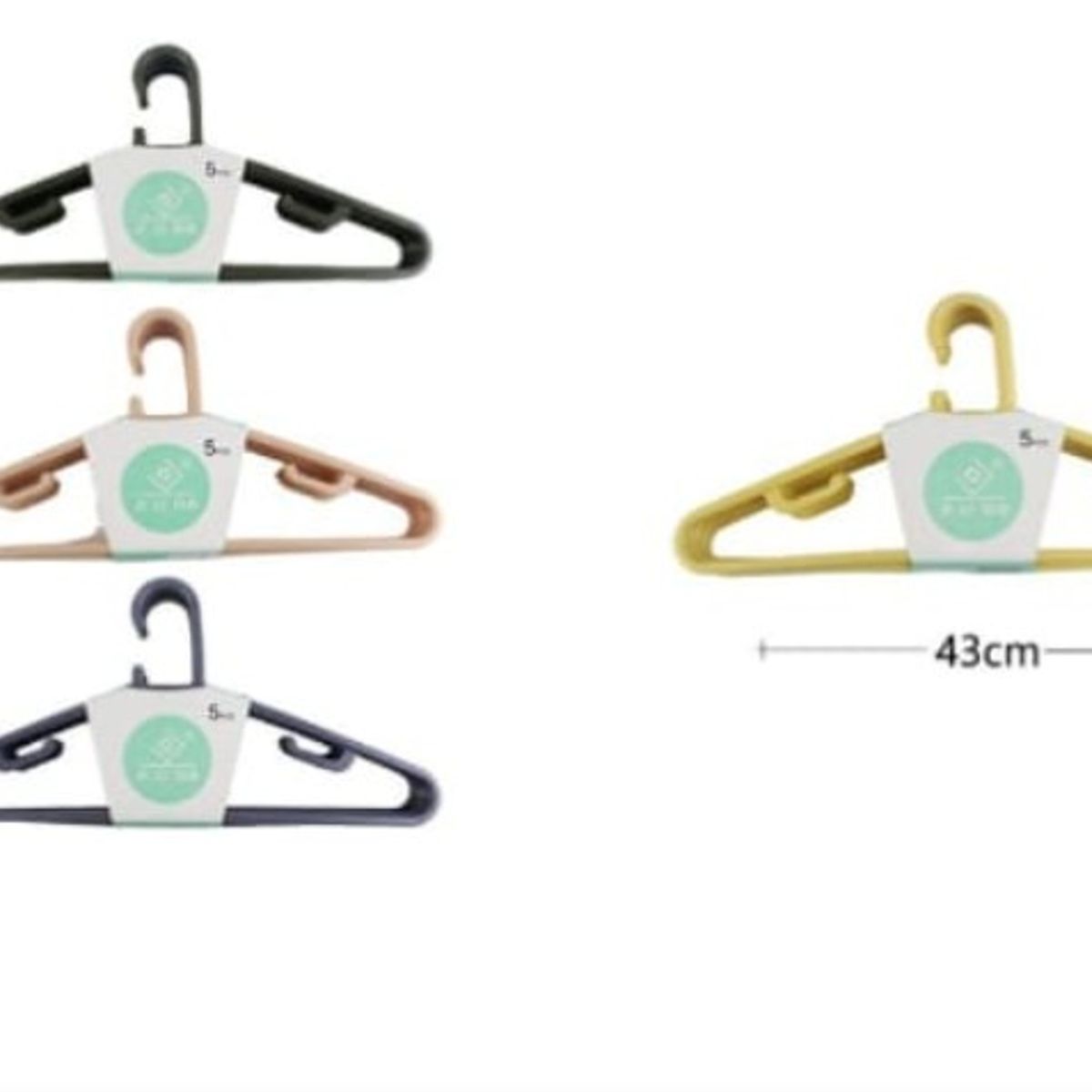 GENERICO - Colgador De Ropa Set 5 Unid Adulto Plastico 43 Cm