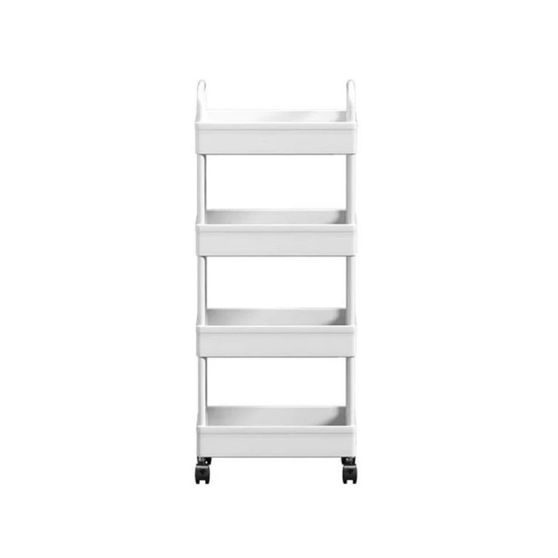 GENERICO - Carrito De Almacenamiento 4 Niveles Con Asa Blanco