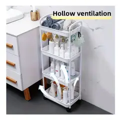 GENERICO - Carrito De Almacenamiento 4 Niveles Con Asa Negro