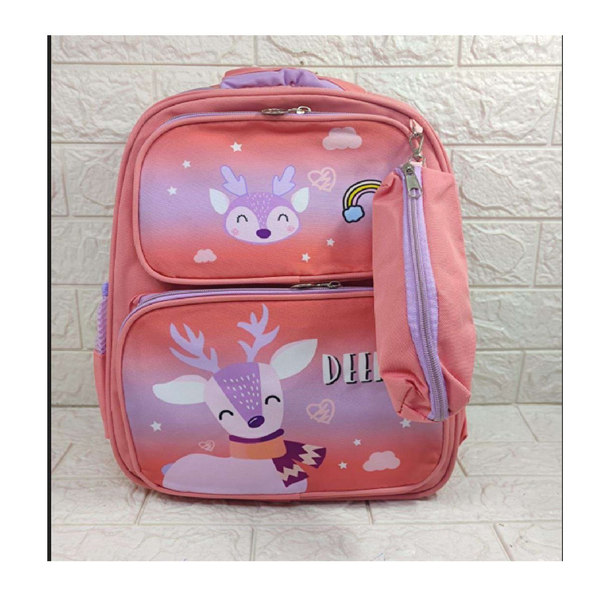 CARIBEE - Mochila Escolar Infantil Más Estuche