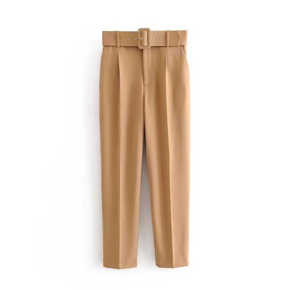 VELVET - Pantalon Sevilla Con Cinturon Khaki Mujer