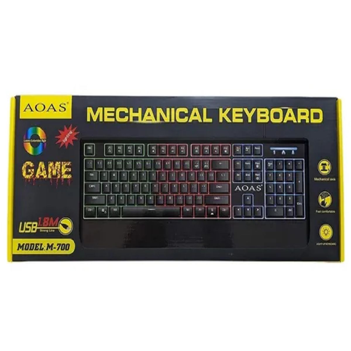GENERICO - Teclado Gamer Mecánico Redragon Retroiluminado RGB  Negro