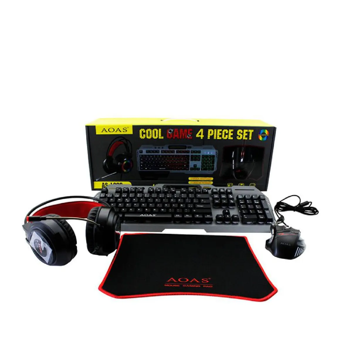 GENERICO - Kit Teclado + Mouse +audífonos + Mouse Pad Gamer Juegos