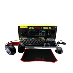 GENERICO - Kit Teclado + Mouse +audífonos + Mouse Pad Gamer Juegos