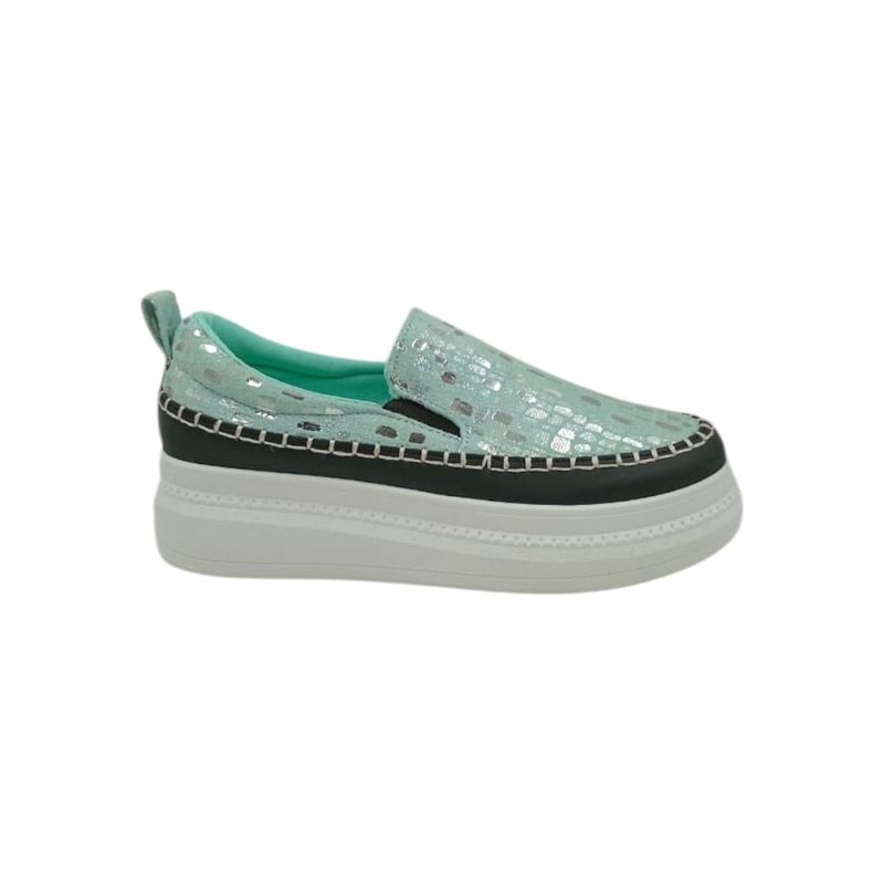 HERIEL - Zapatilla Verde Plataforma Mujer