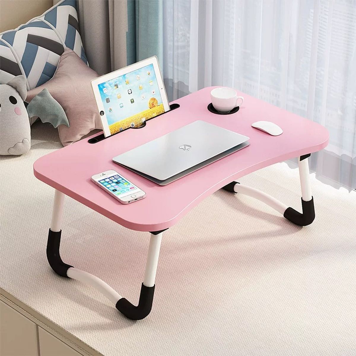 GENERICO - Mesa Plegable Para Cama Y Notebook Multifuncional De Madera