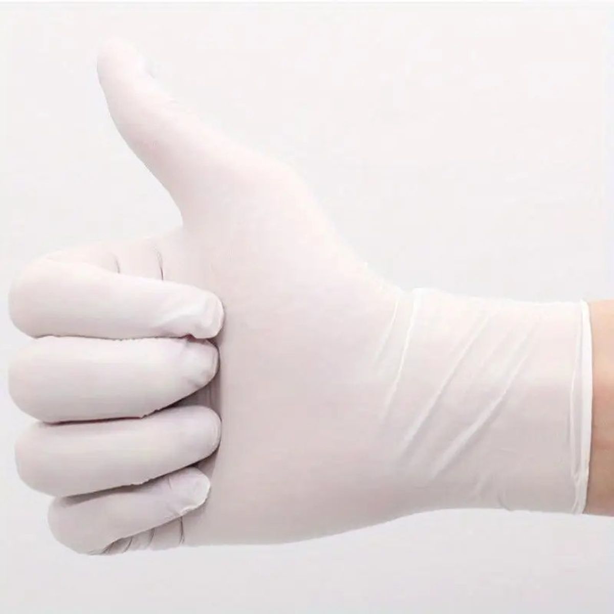 GENERICO - Guantes de Nitrilo Blancos Desechables - 100 Piezas 9-10cm Ancho Palma