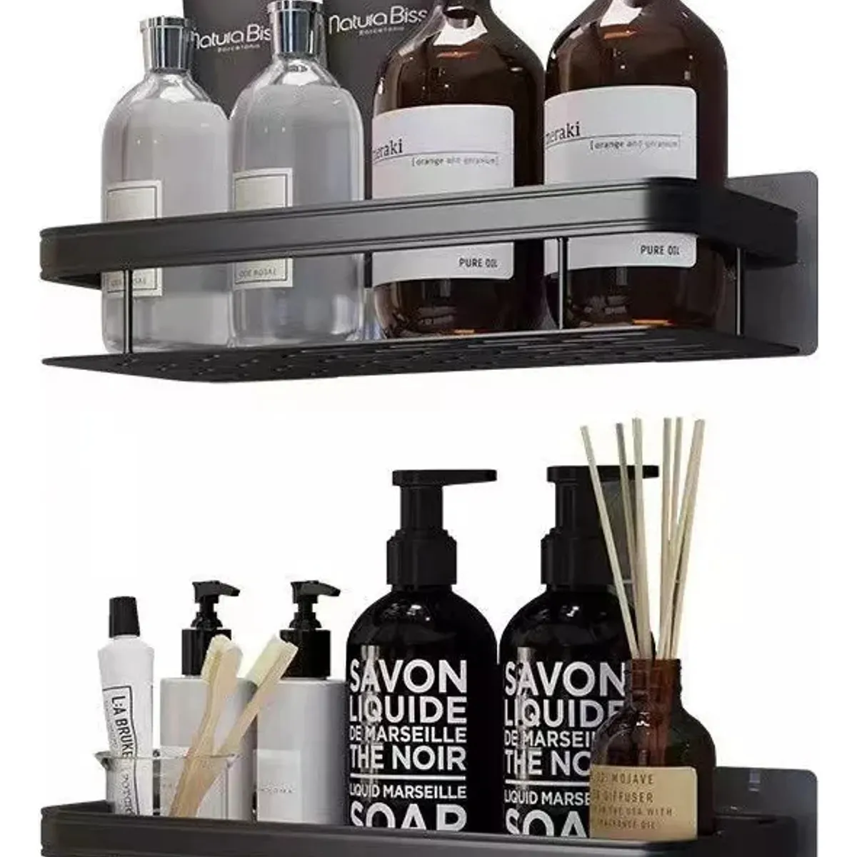 GENERICO - Organizador De Ducha Set 2 Repisa Baño Adhesivo