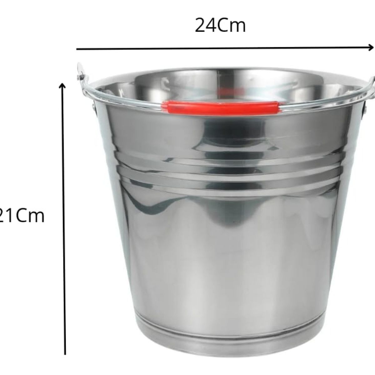 GENERICO - Hielera De Acero Inoxidable Cubetera Balde Pack 3 24 X 21cm
