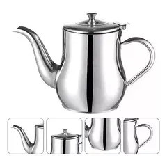 GENERICO - Tetera De Infusiones Acero Inoxidable Set 2 Piezas 24oz 48oz