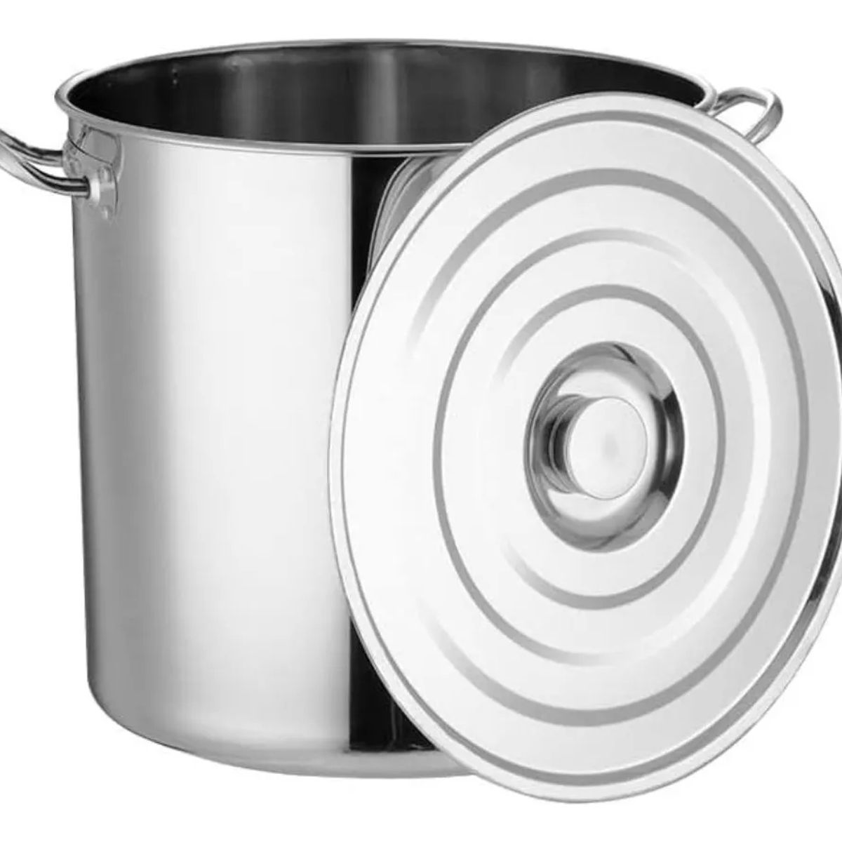 GENERICO - Olla Fondo De 45 Litros Acero Inoxidable Con Tapa 45cm