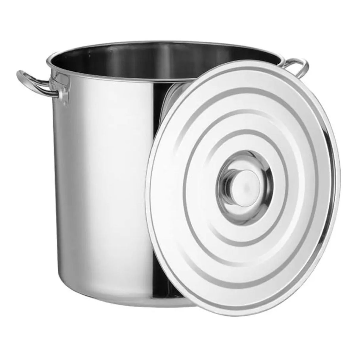 GENERICO - Olla Fondo De 45 Litros Acero Inoxidable Con Tapa 45cm