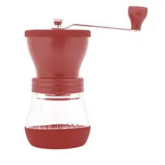 GENERICO - Molinillo Manual de Café Rojo Molienda Graduable Cerámico
