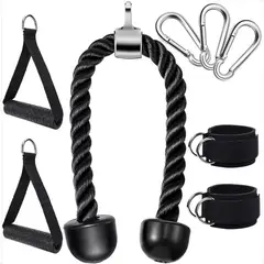 ATURE - Set 8 Accesorios Para Gimnasio Polea Cuerdas Entrenamientos