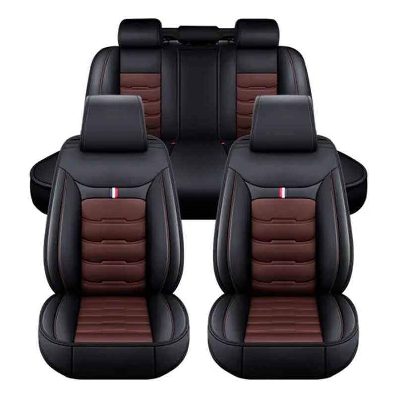 GENERICO - Funda Cubre Asiento Ecocuero Set 5 Pzs Modelo General