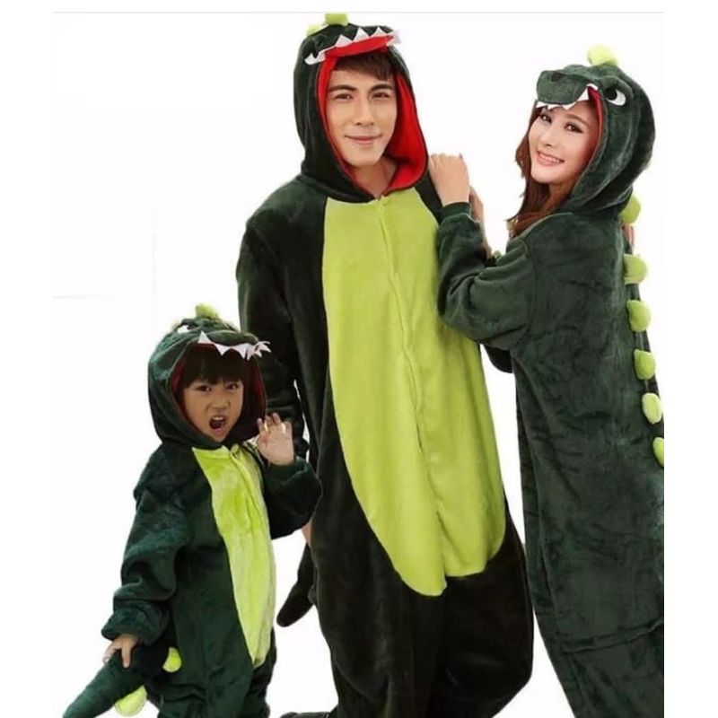 GENERICO - Pijama Disfraz Dinosaurio talla 14 Color Verde