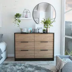TUHOME - Cómoda Kaia 2 Puertas Wengue Miel