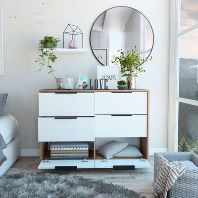 Imagen 2 del producto Cómoda Kaia 2 Puertas Miel Blanco