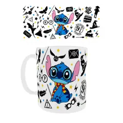 GENERICO - Taza Stitch Personalizada Harry Potter Tierno Azul