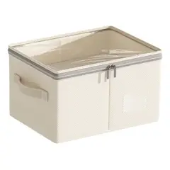 GENERICO - Bolsas Organizador Ropa Caja Plegable Con Tapa 40l Almacenam Blanco
