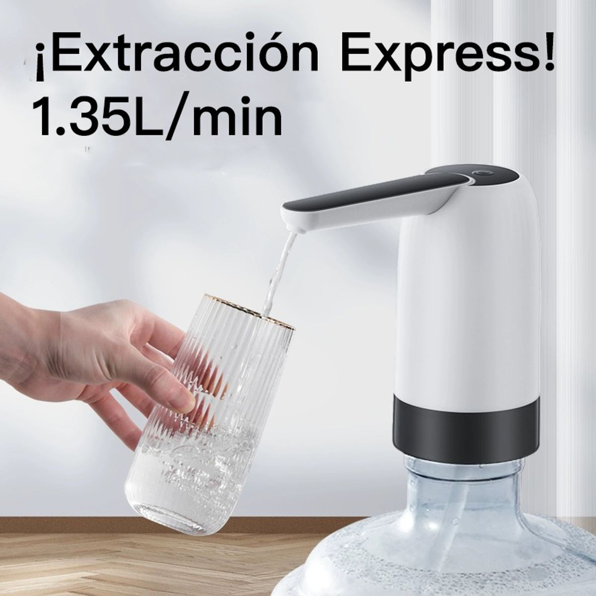 GENERICO - Dispensador Agua Portátil USB - Recarga Rápida