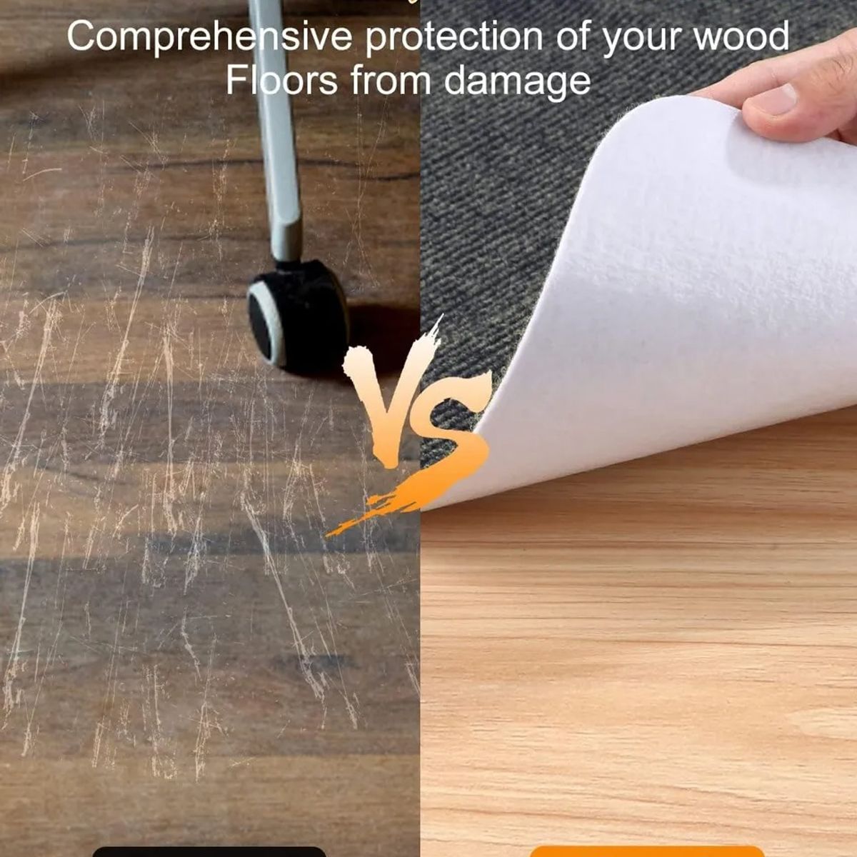 EVERSO - Alfombrilla Antideslizante Para Silla De Oficina 120x90cm Gris Oscuro