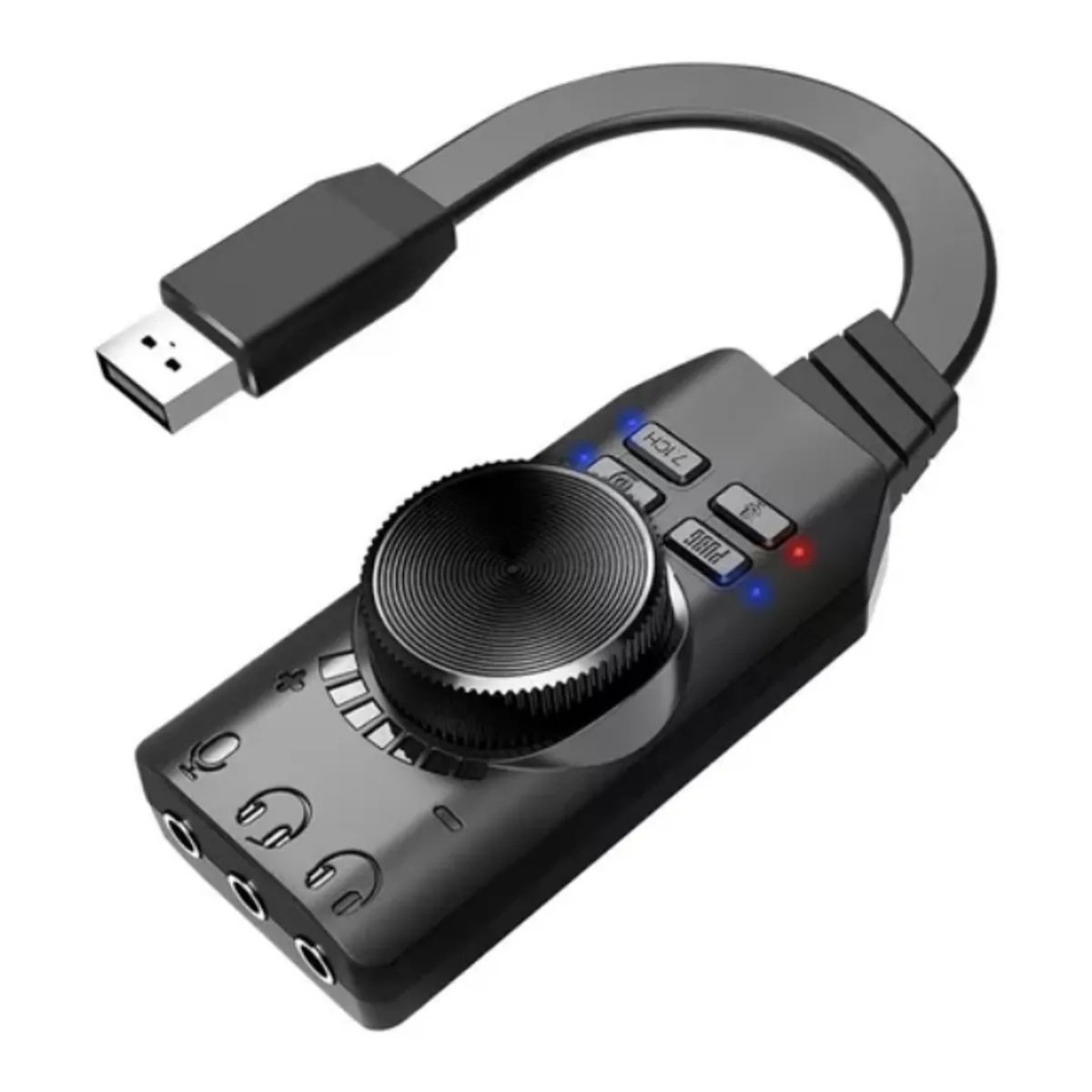ATURE - Tarjeta Sonido Usb 7.1 Gamer Plextone Pc Mak Linux 24 Bit
