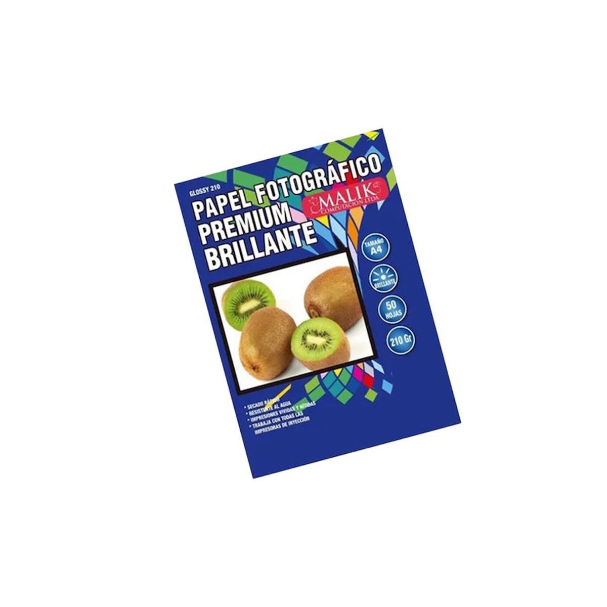 MALIK - Papel Glossy 210gm 50 hojas + 4 Litros para Canon G3100