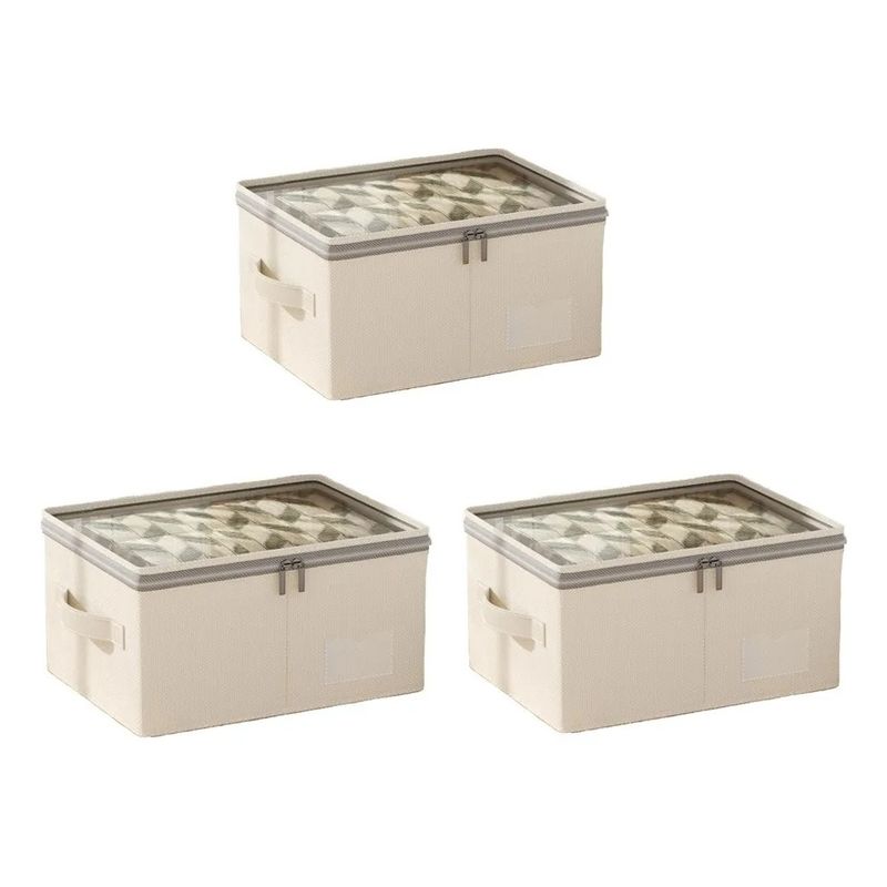 GENERICO - Cajas Organizadoras Plegables Closet Almacenamiento De Ropa Pack 3