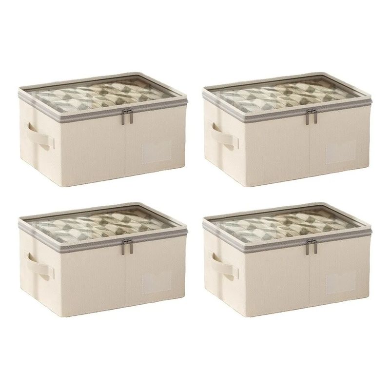 GENERICO - Cajas Organizadoras Plegables Closet Almacenamiento De Ropa Pack 4