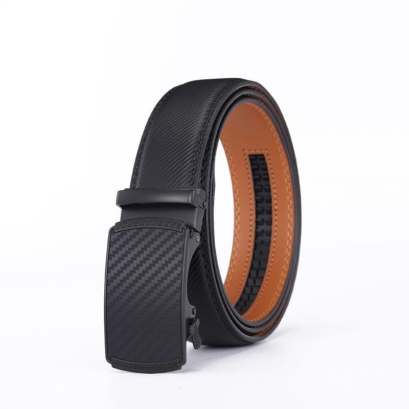 ATURE - Cinturón De Cuero Genuino Hebilla Automática Para Hombre