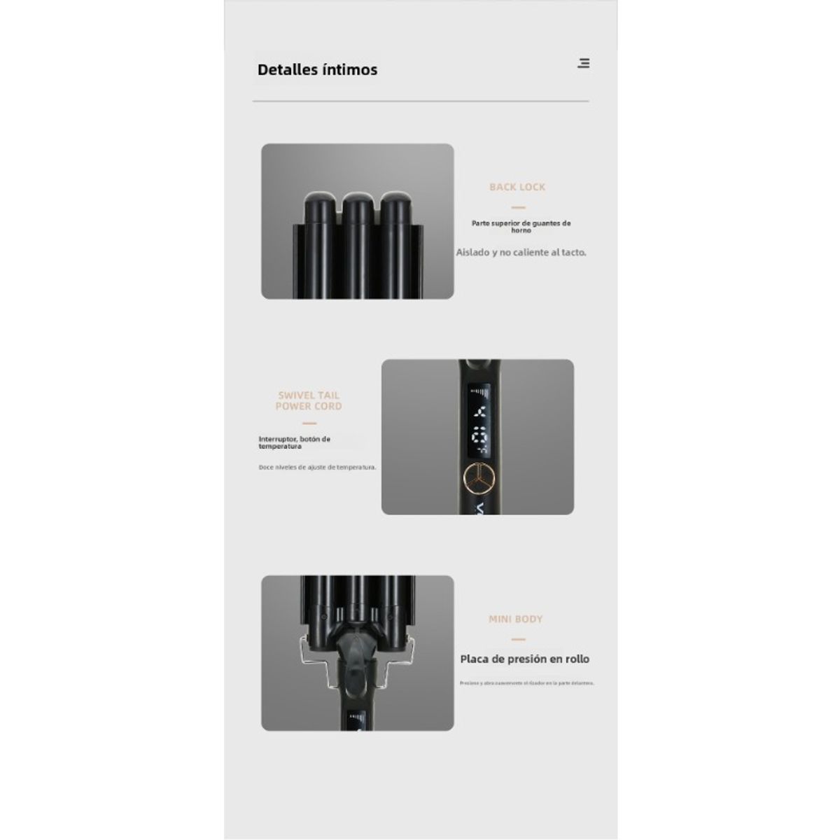 TIOZONEY - Ondulador Rizador De Pelo Profesional